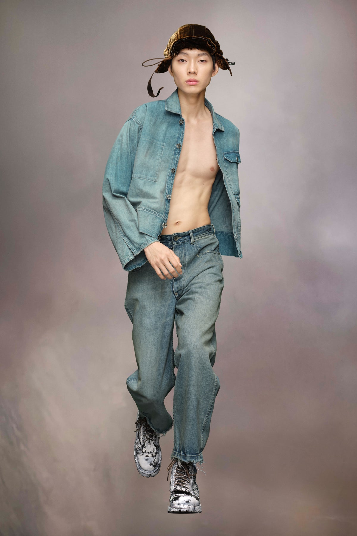 MAISON MARGIELA DISTRESSED JEANS LIGHT BLUE — vista 6