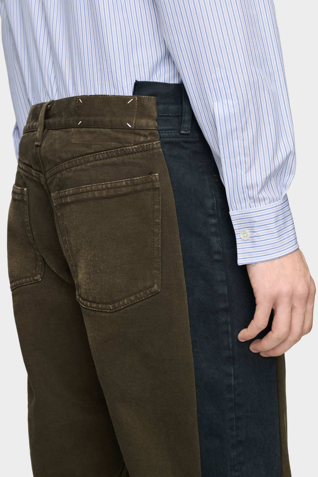 MAISON MARGIELA STRAIGHT-LEG JEANS BROWN AND BLACK — vista 5