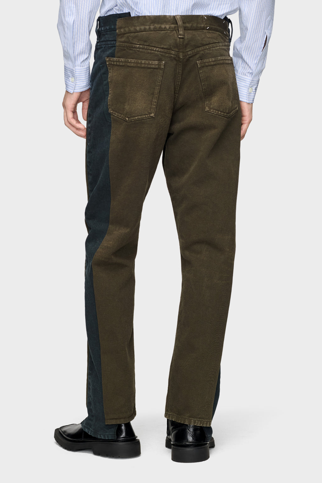 MAISON MARGIELA STRAIGHT-LEG JEANS BROWN AND BLACK — vista 4