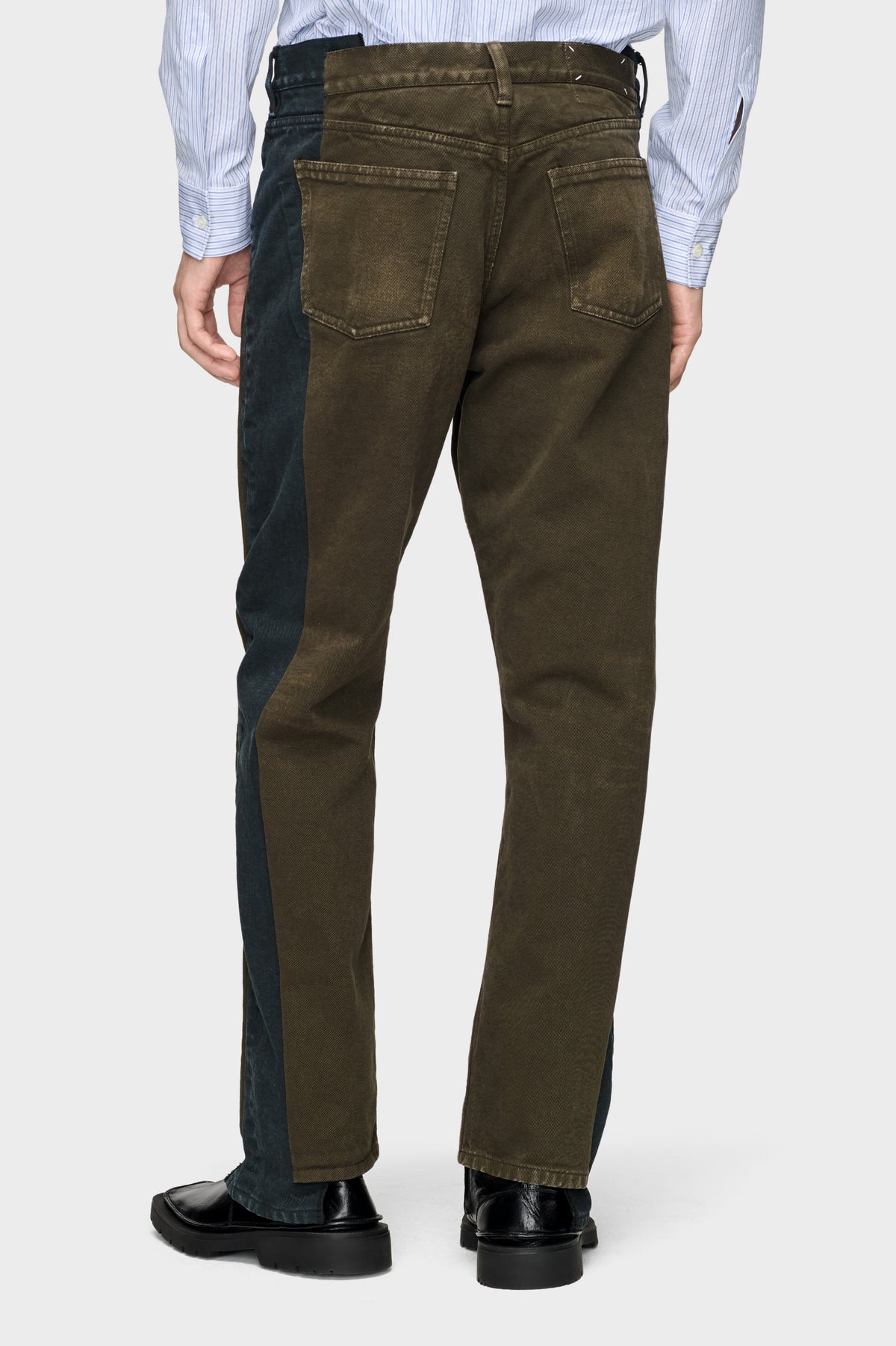MAISON MARGIELA STRAIGHT-LEG JEANS BROWN AND BLACK — vista 4