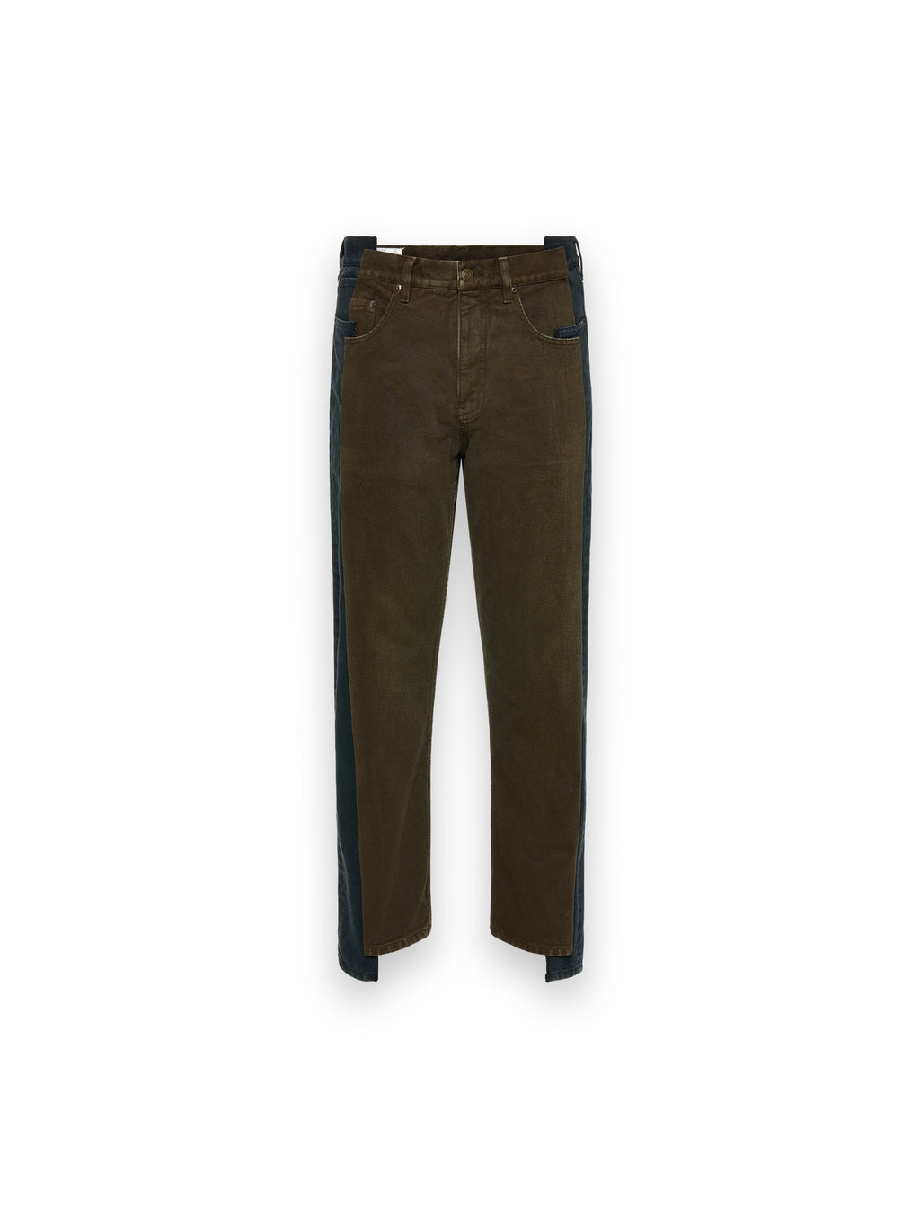 MAISON MARGIELA STRAIGHT-LEG JEANS BROWN AND BLACK