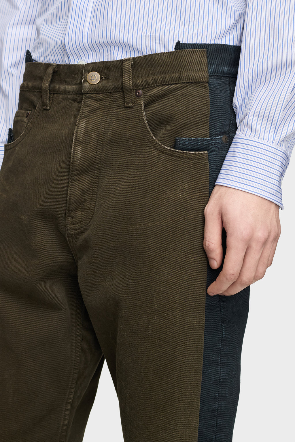 MAISON MARGIELA STRAIGHT-LEG JEANS BROWN AND BLACK — vista 6
