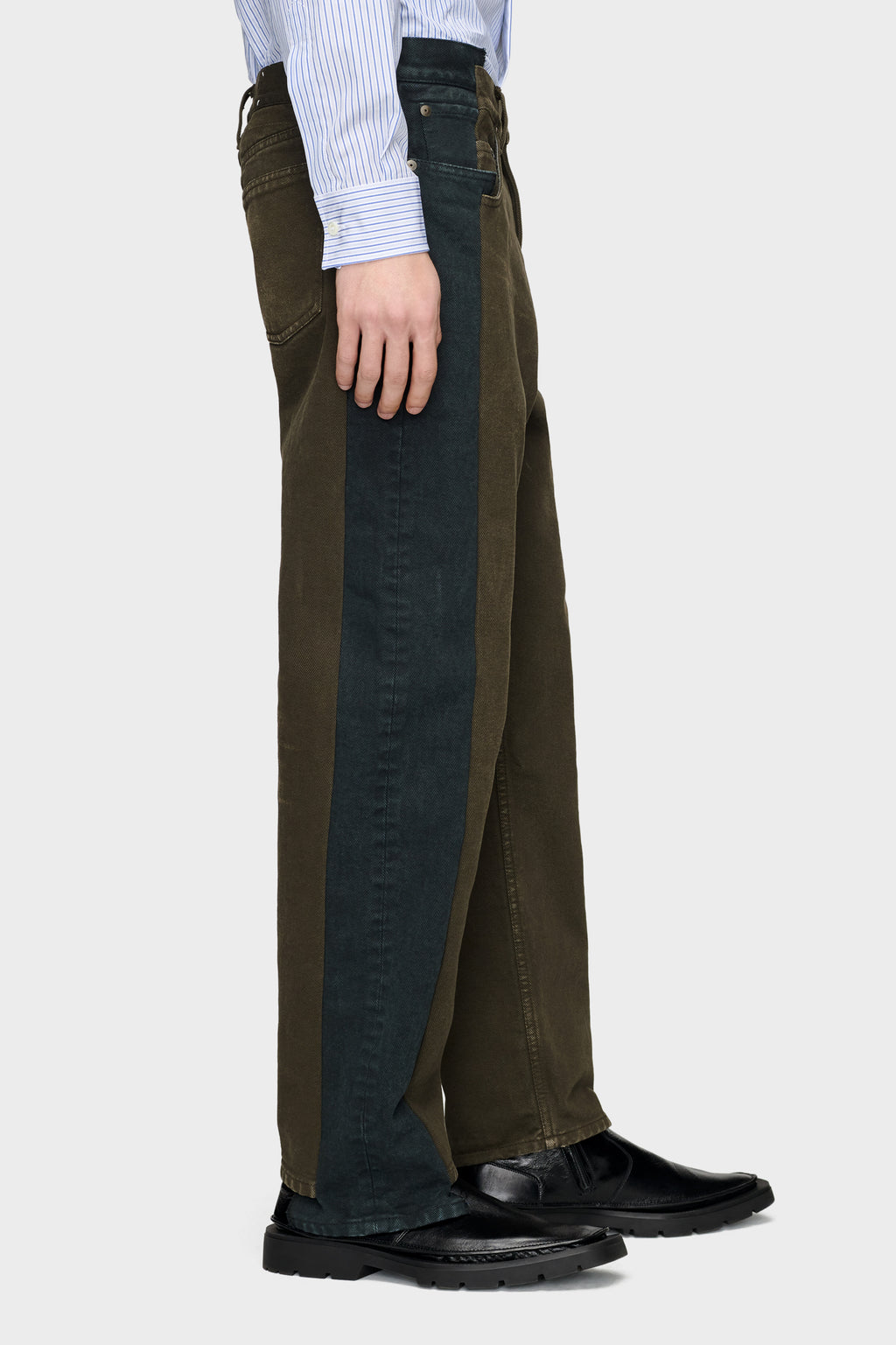 MAISON MARGIELA STRAIGHT-LEG JEANS BROWN AND BLACK — vista 3