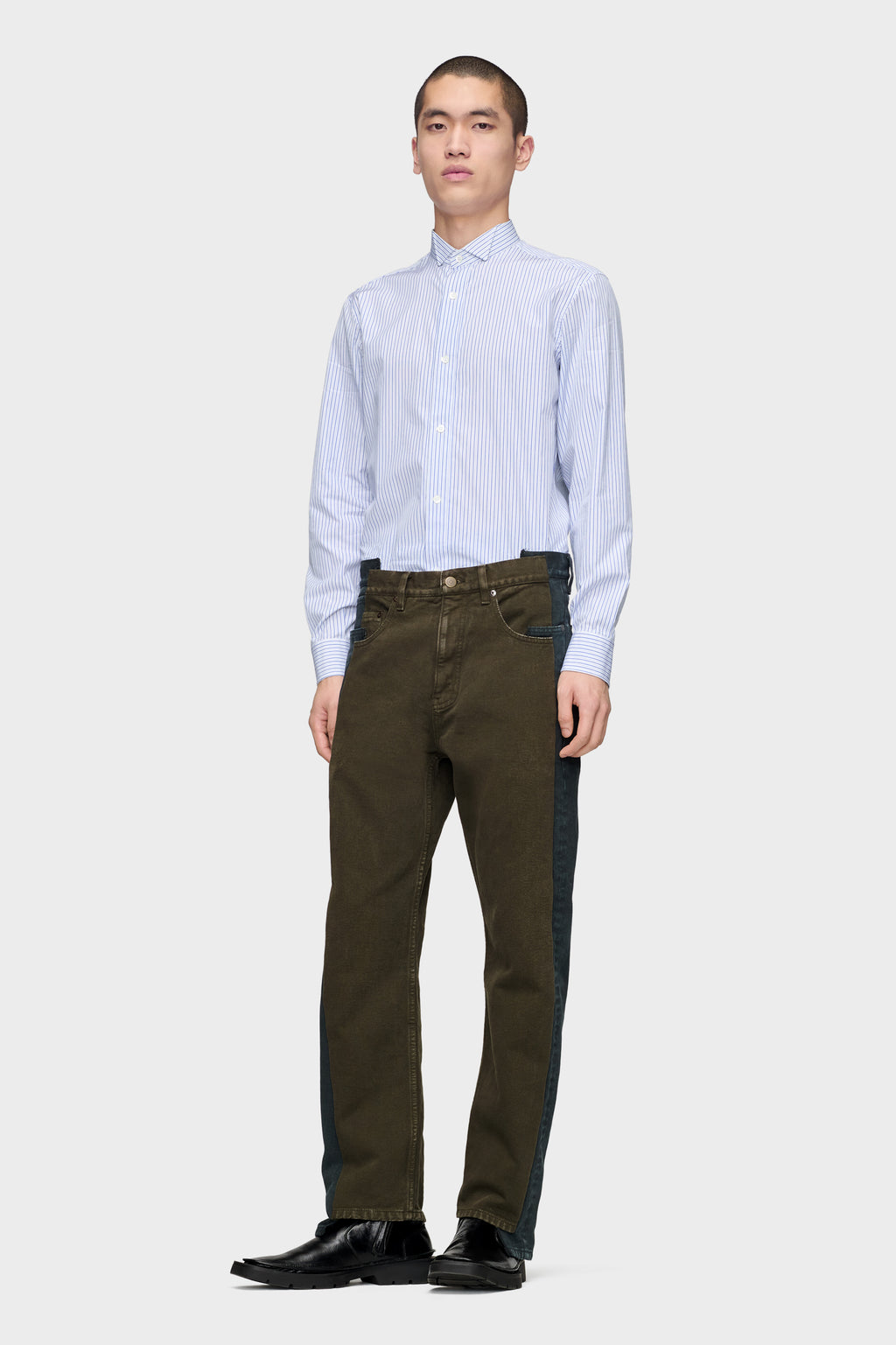MAISON MARGIELA STRAIGHT-LEG JEANS BROWN AND BLACK — vista 7
