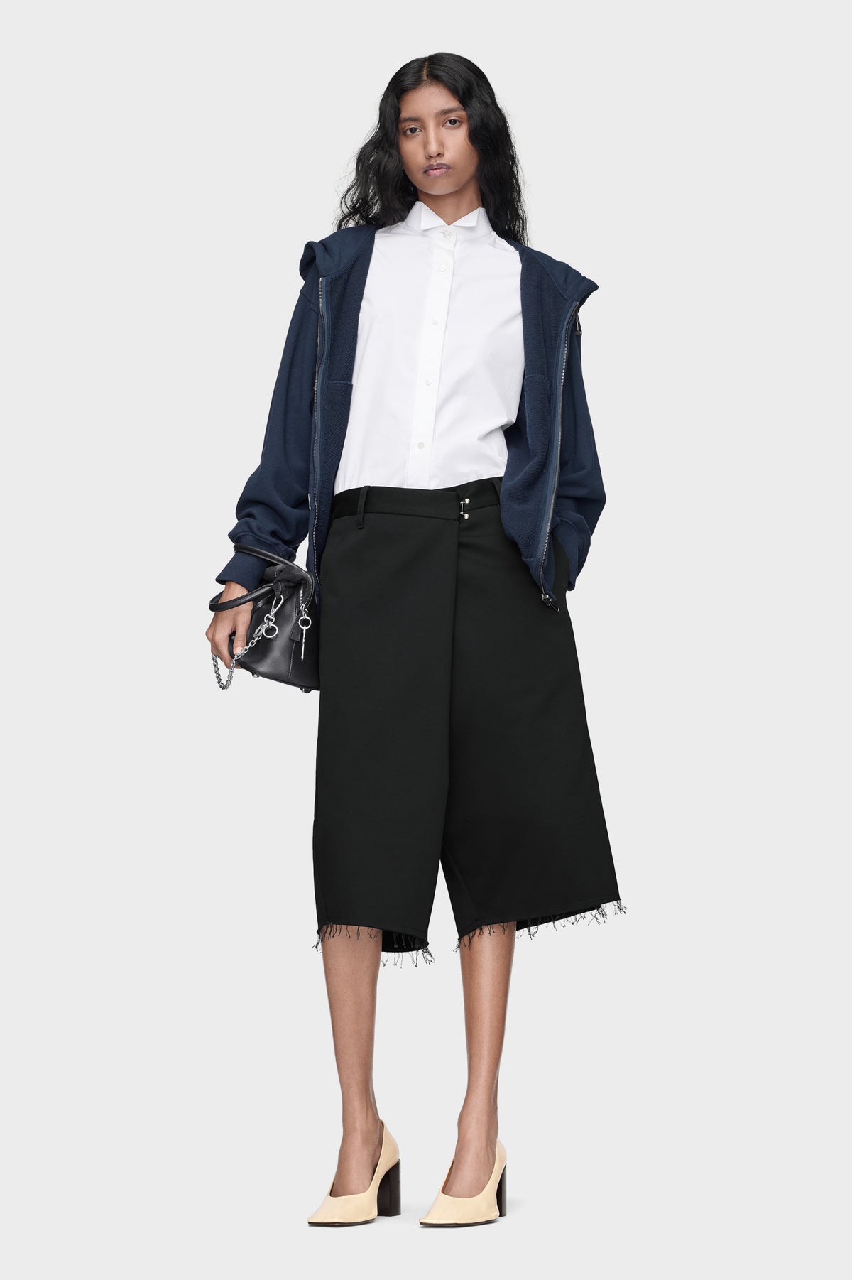 MAISON MARGIELA WRAP SHORTS BLACK — vista 7