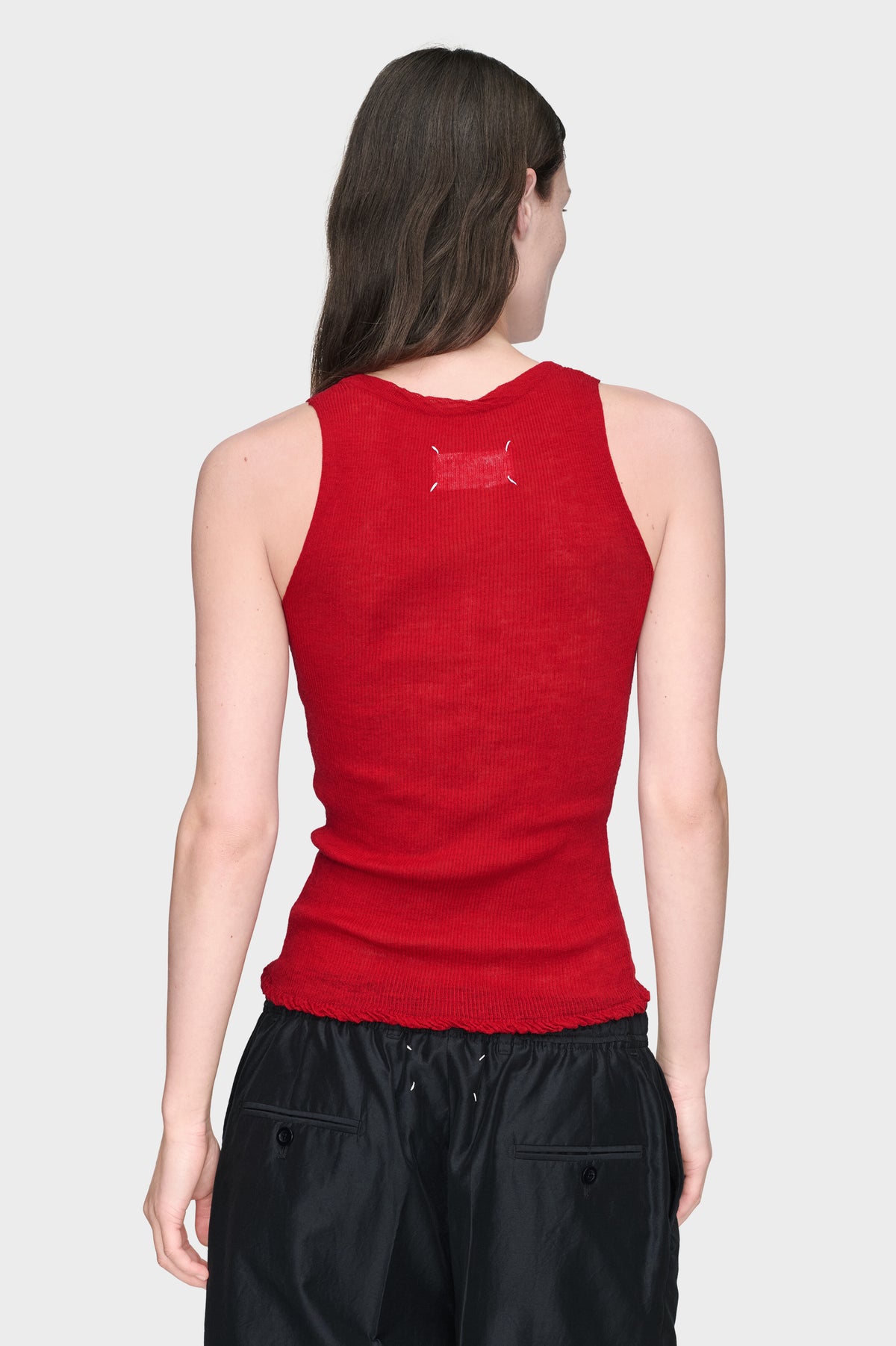 MAISON MARGIELA TWISTED KNIT TANK TOP RED — vista 4