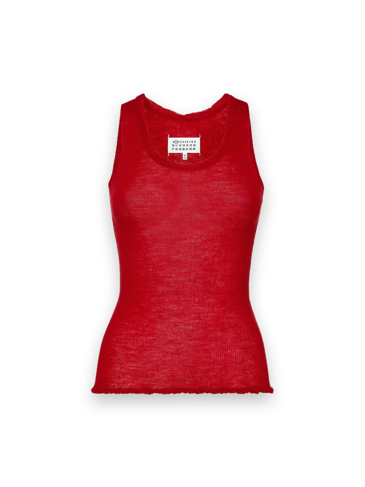 MAISON MARGIELA TWISTED KNIT TANK TOP RED