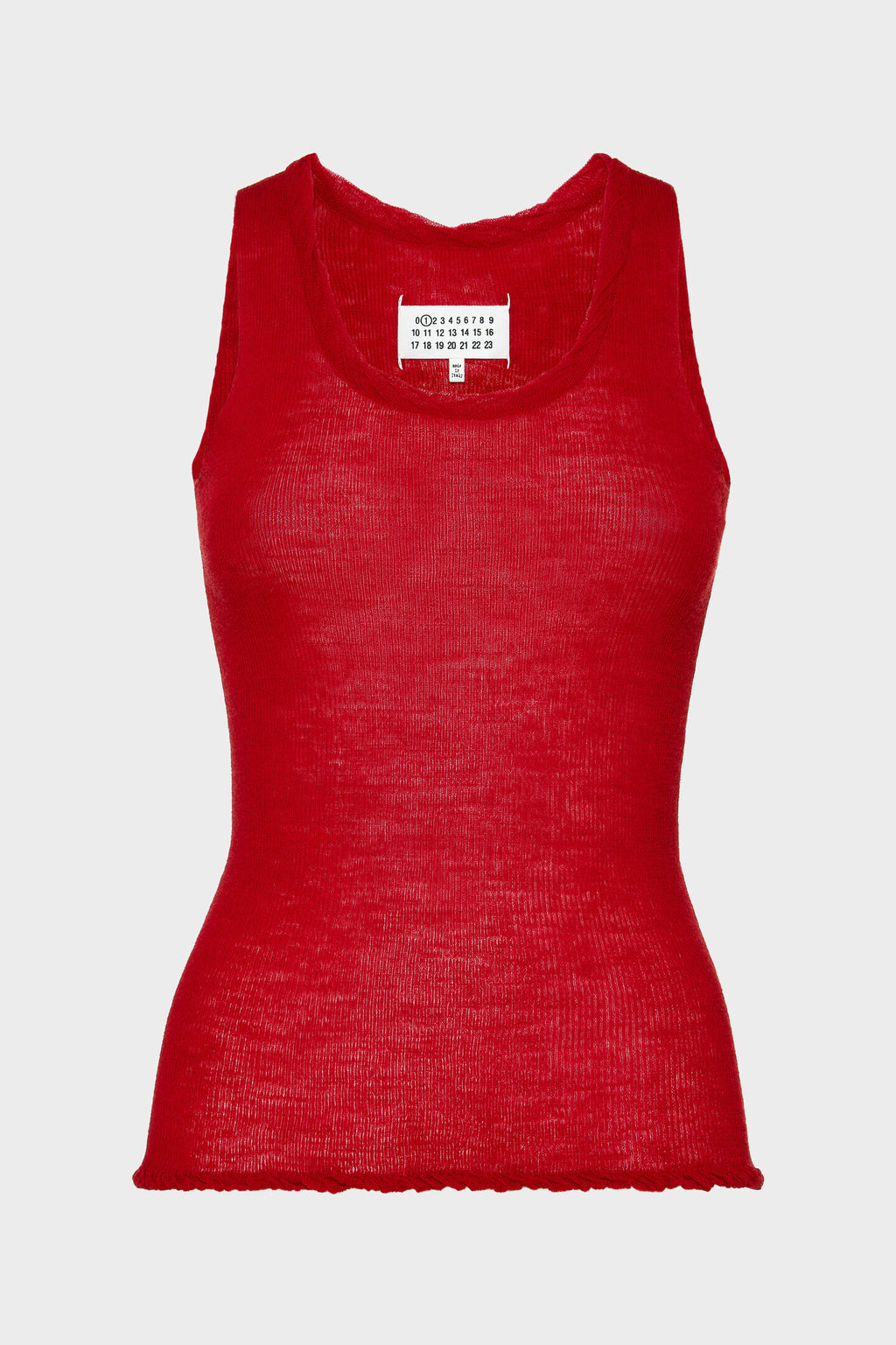 MAISON MARGIELA TWISTED KNIT TANK TOP RED — vista 8