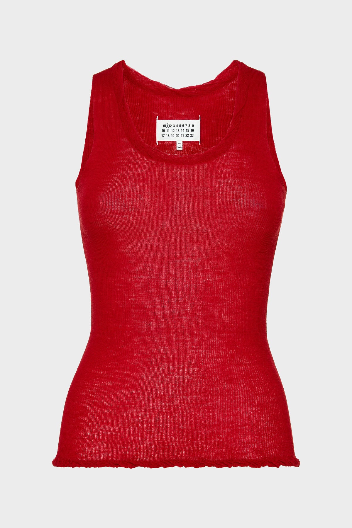MAISON MARGIELA TWISTED KNIT TANK TOP RED — vista 8