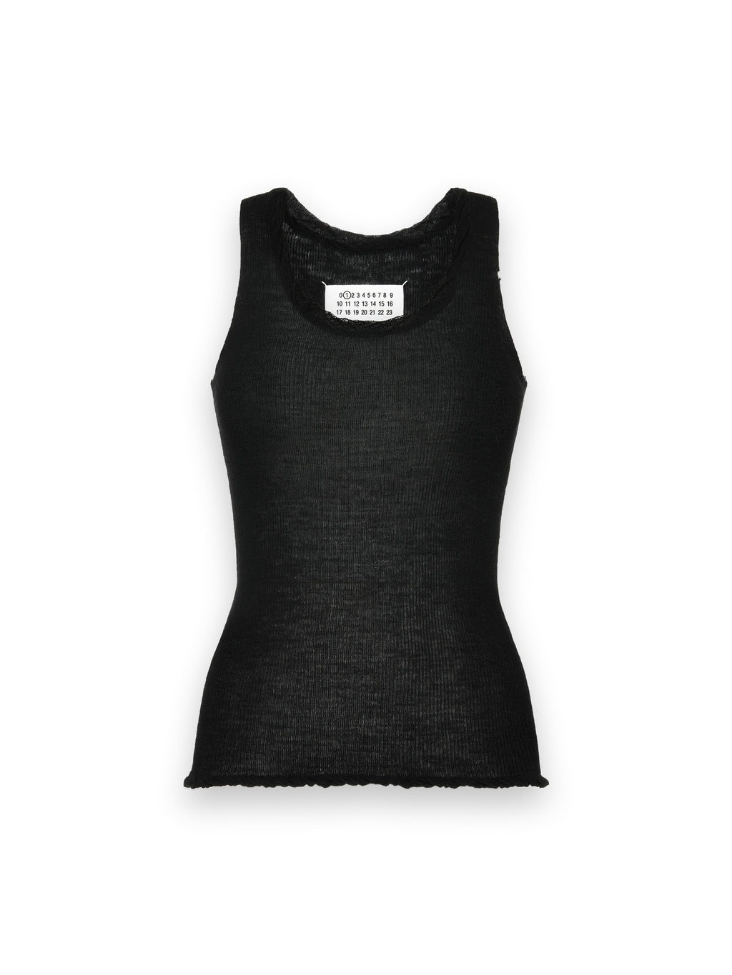 MAISON MARGIELA TWISTED KNIT TANK TOP BLACK