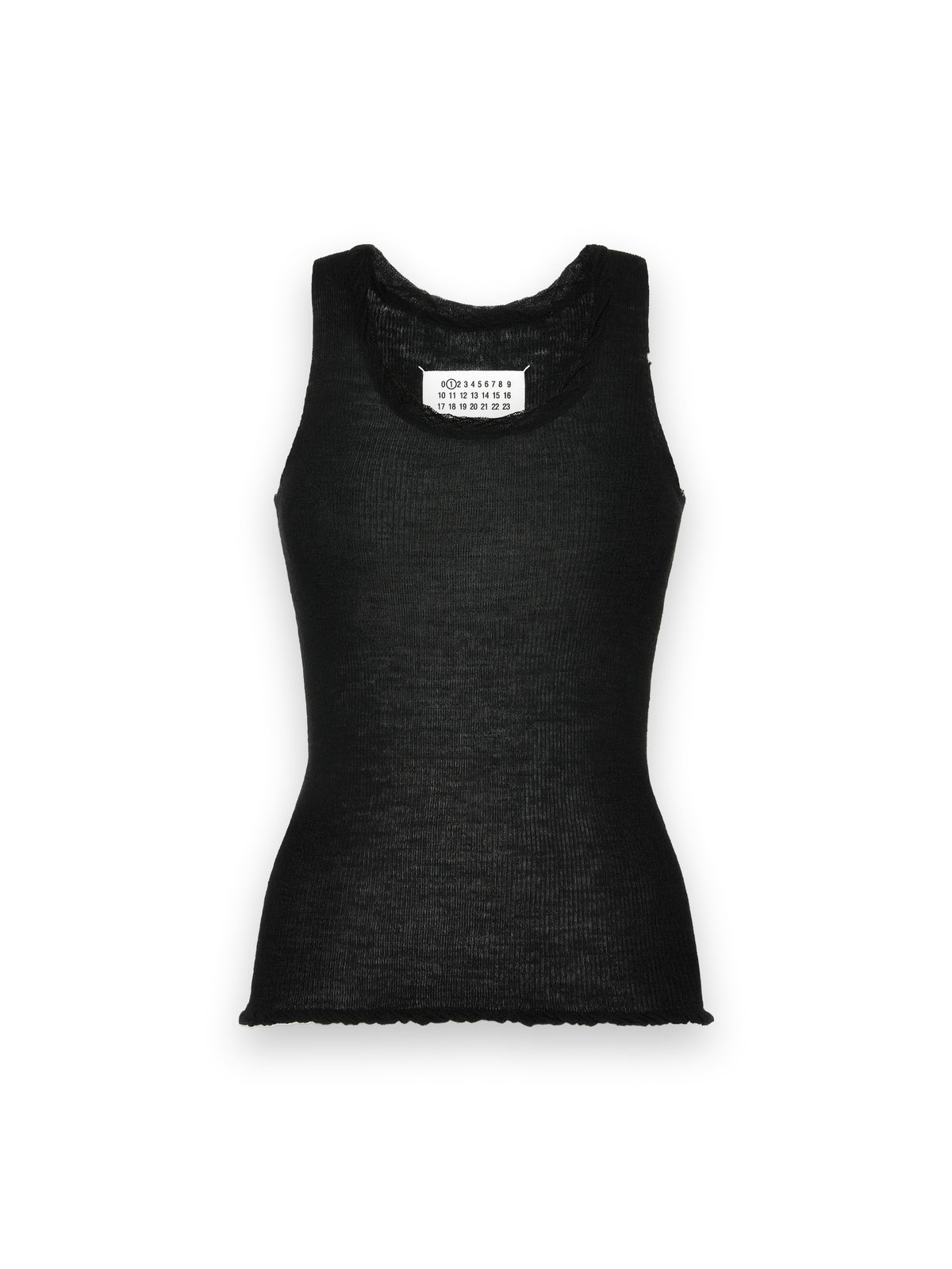 MAISON MARGIELA TWISTED KNIT TANK TOP BLACK