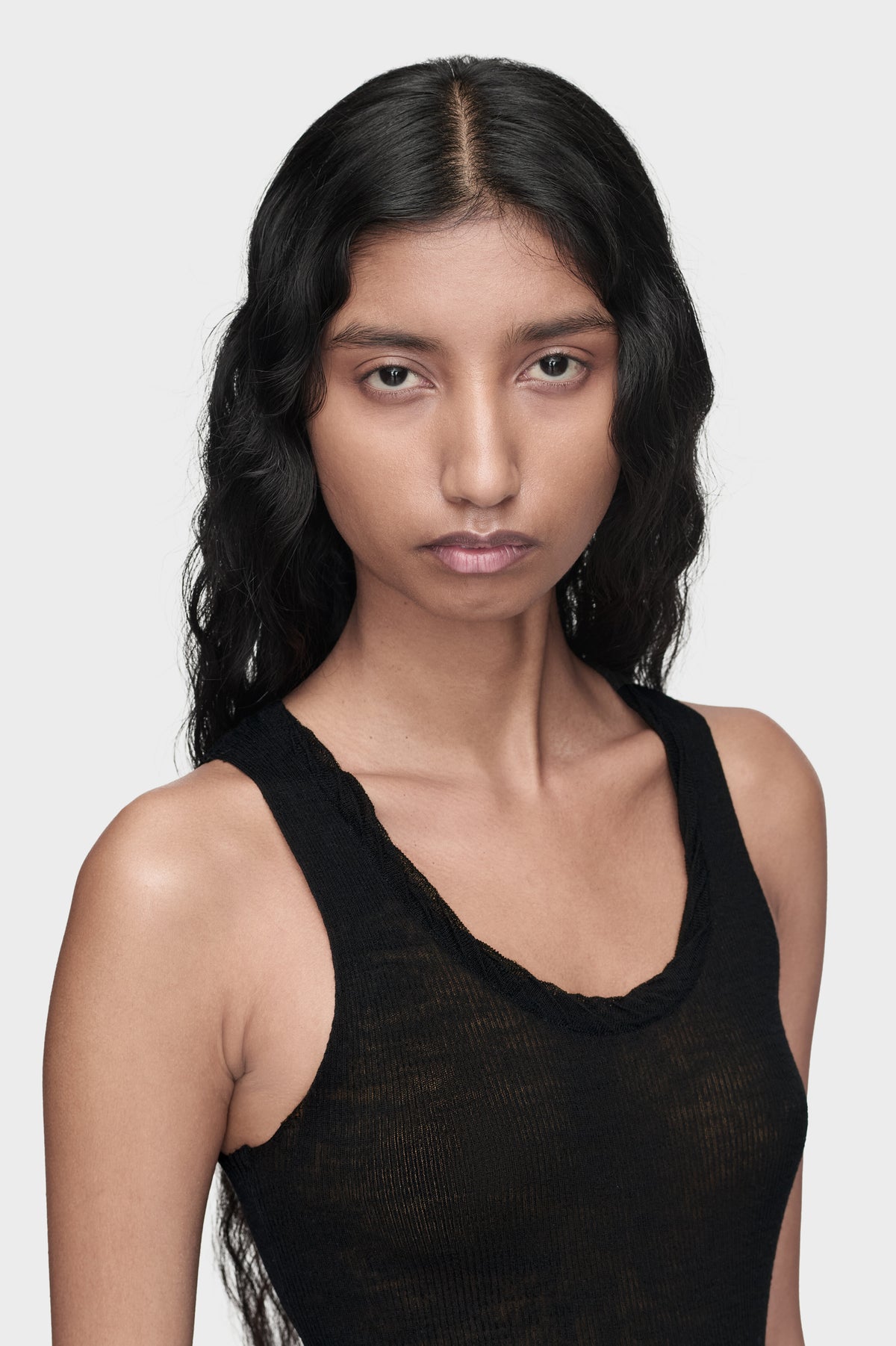 MAISON MARGIELA TWISTED KNIT TANK TOP BLACK — vista 6
