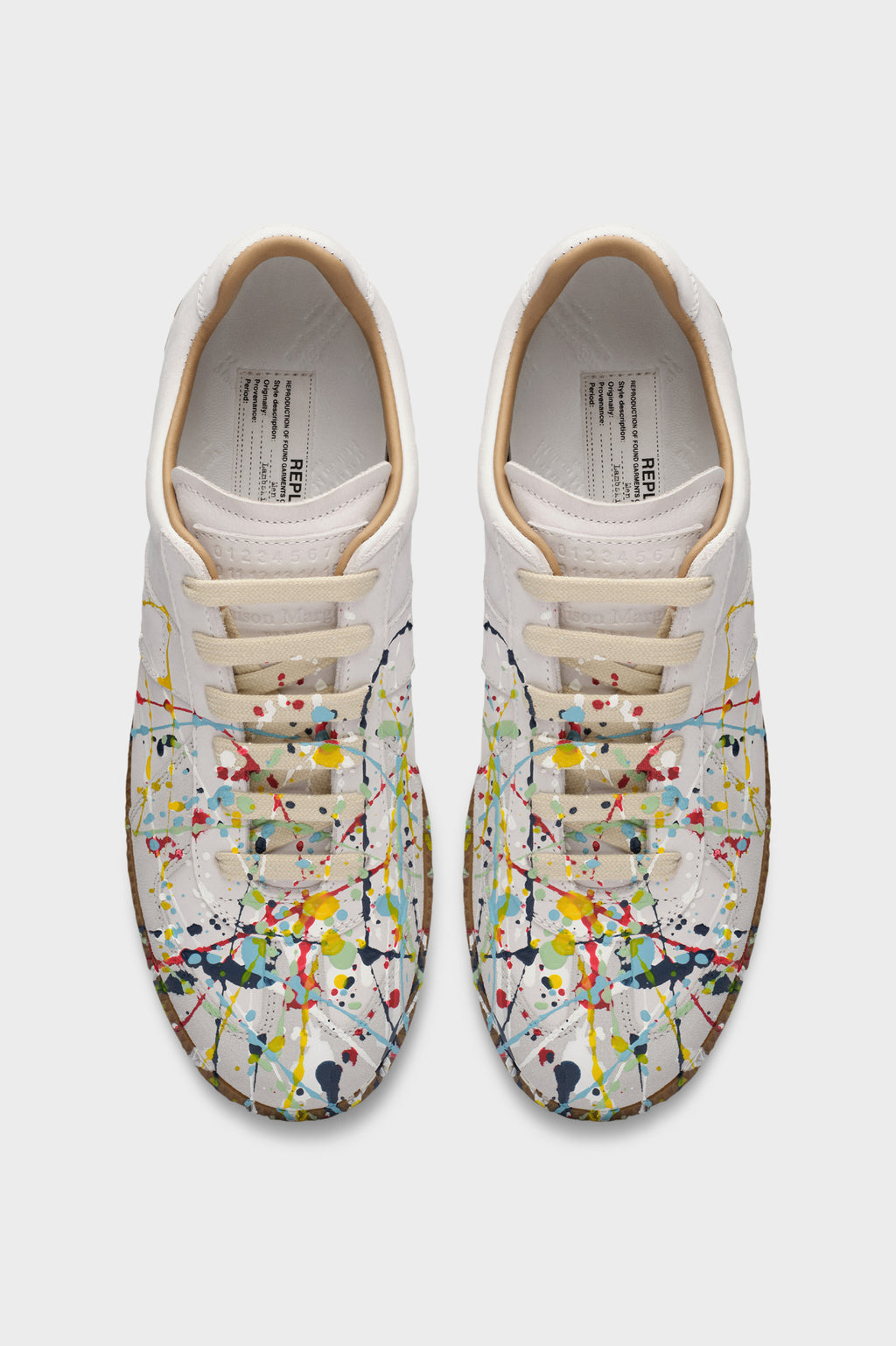 MAISON MARGIELA PAINT REPLICA SNEAKERS DIRTY WASH — vista 3