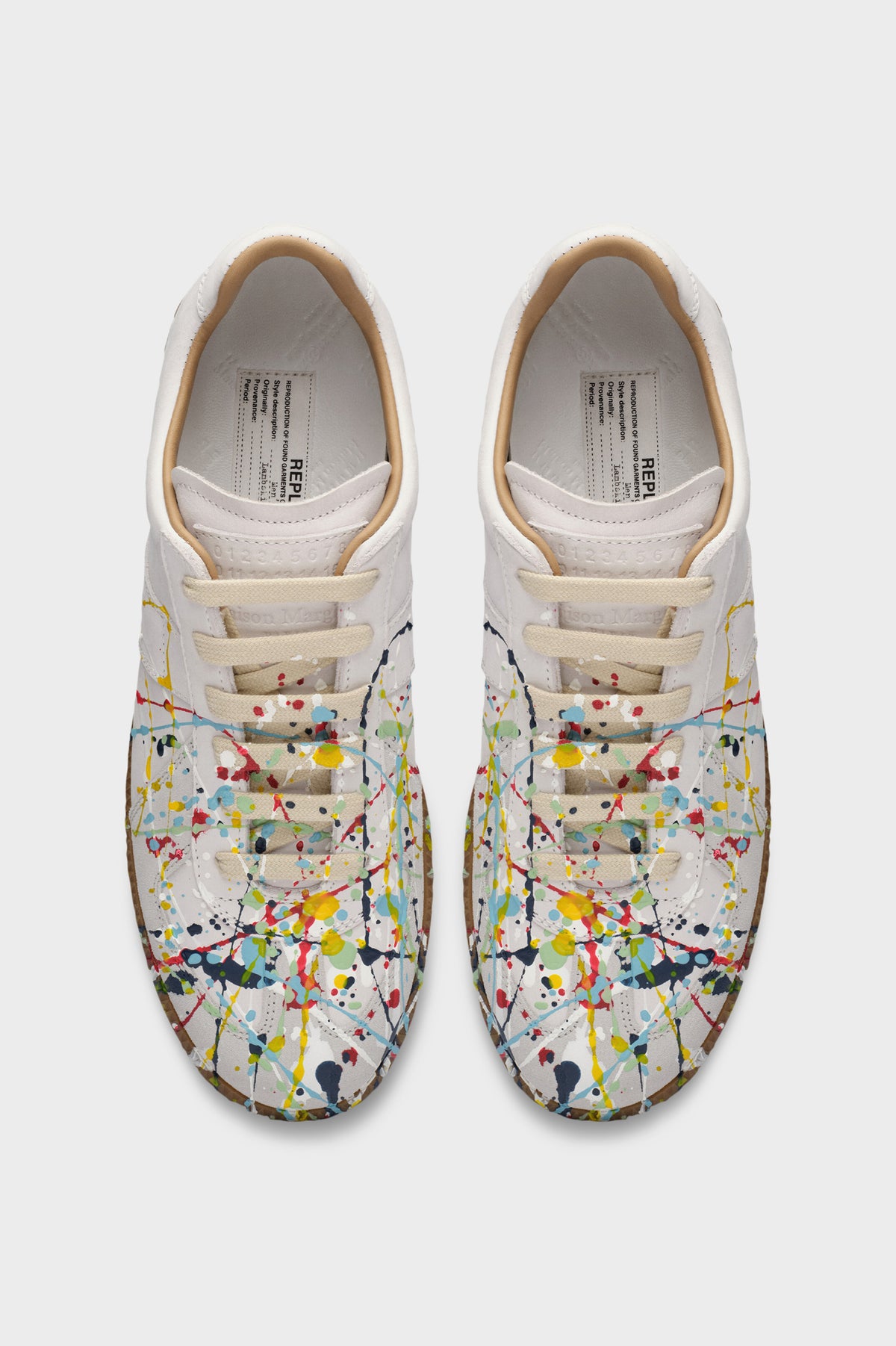 MAISON MARGIELA PAINT REPLICA SNEAKERS DIRTY WASH — vista 3