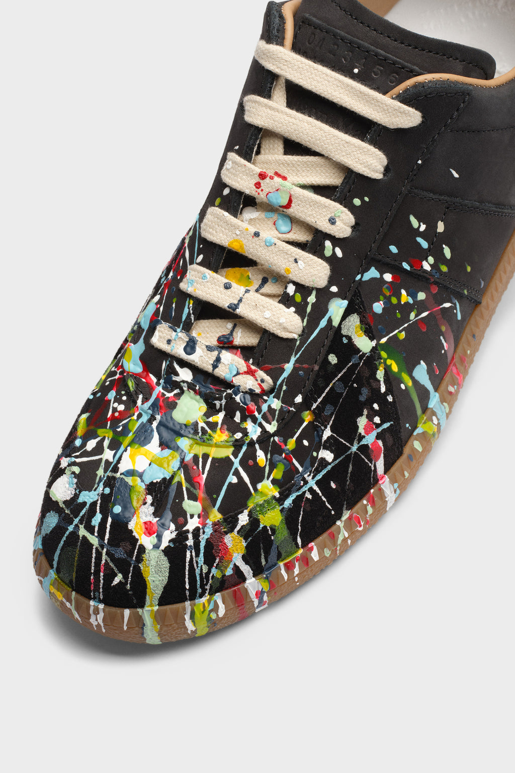 MAISON MARGIELA PAINT REPLICA SNEAKERS BLACK — vista 4