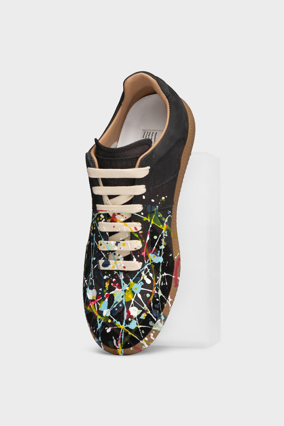 MAISON MARGIELA PAINT REPLICA SNEAKERS BLACK — vista 5