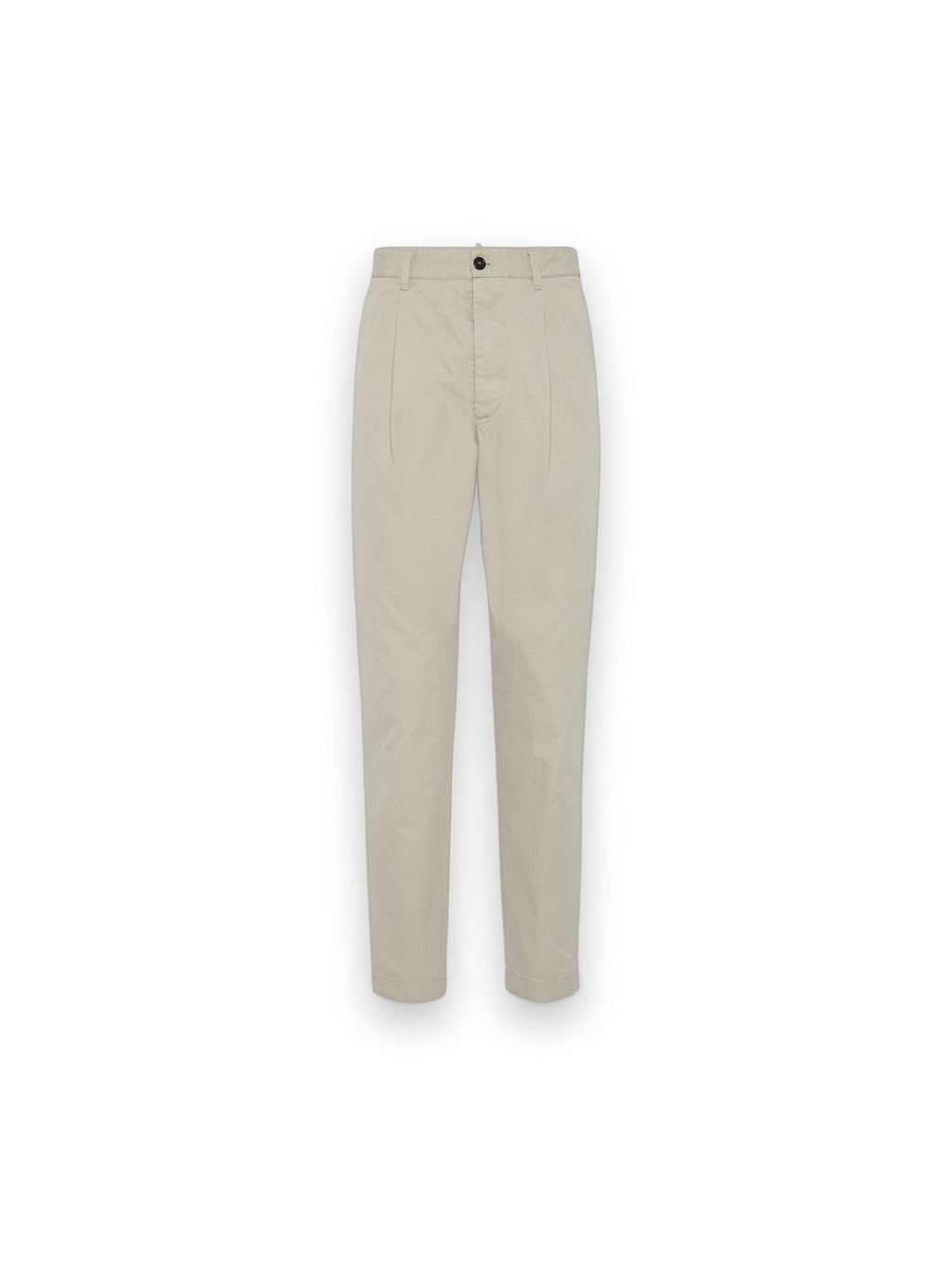DSQUARED2 ONE PLEAT COTTON PANT LIGHT BEIGE