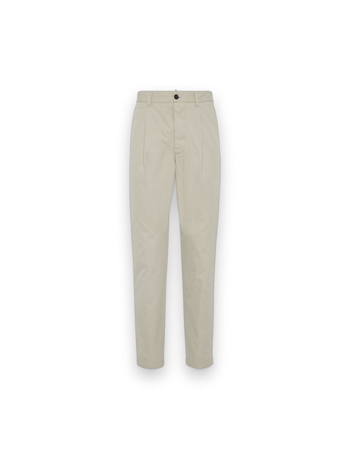 DSQUARED2 ONE PLEAT COTTON PANT LIGHT BEIGE