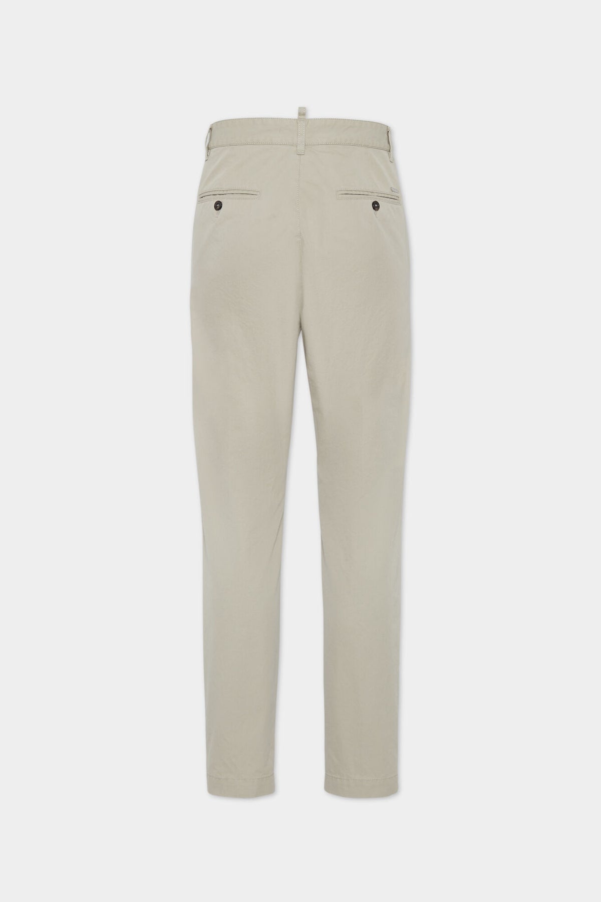 DSQUARED2 ONE PLEAT COTTON PANT LIGHT BEIGE — vista 2