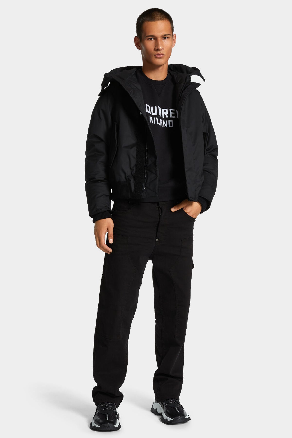 DSQUARED2 COOL FIT DSQUARED2 MILANO SWEATSHIRT BLACK — vista 5
