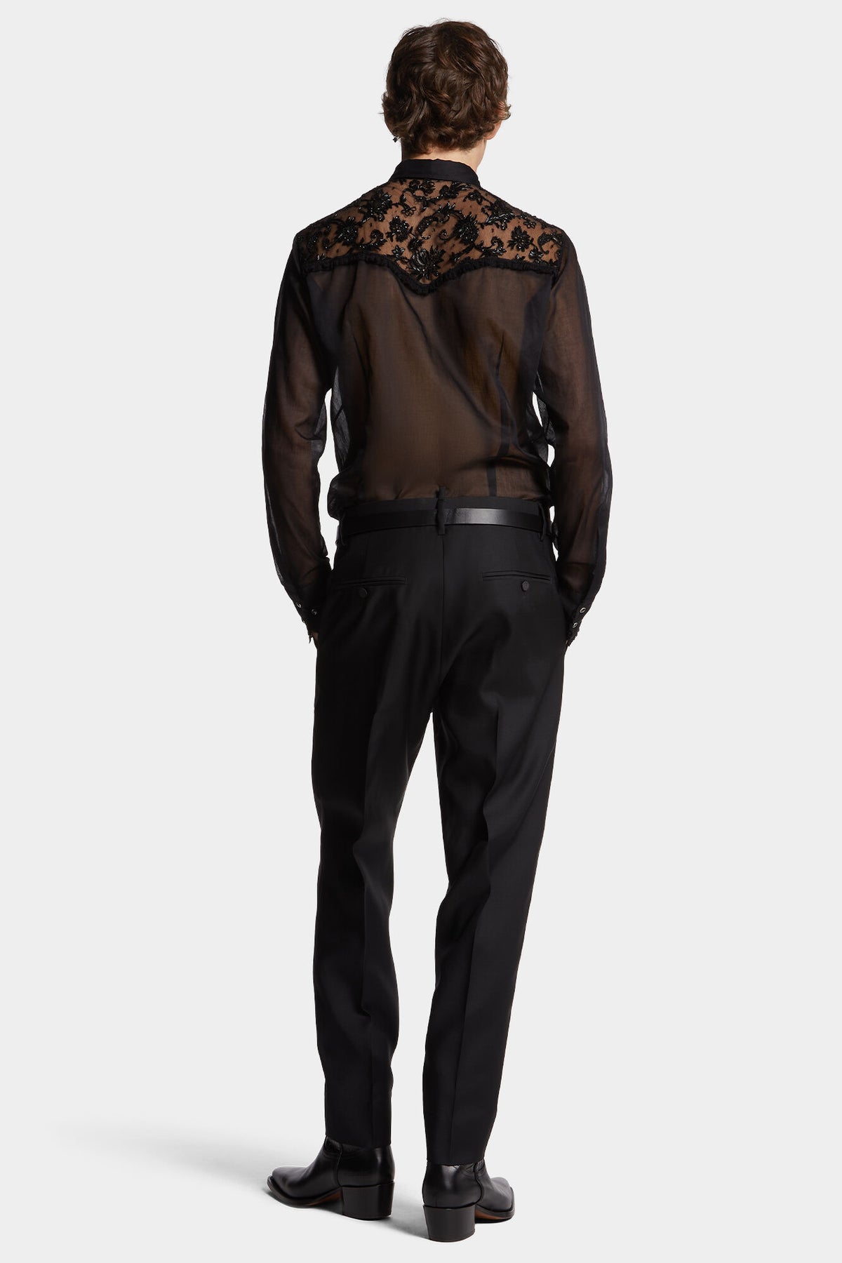 DSQUARED2 ONE PLEAT AVIATOR PANT BLACK — vista 4