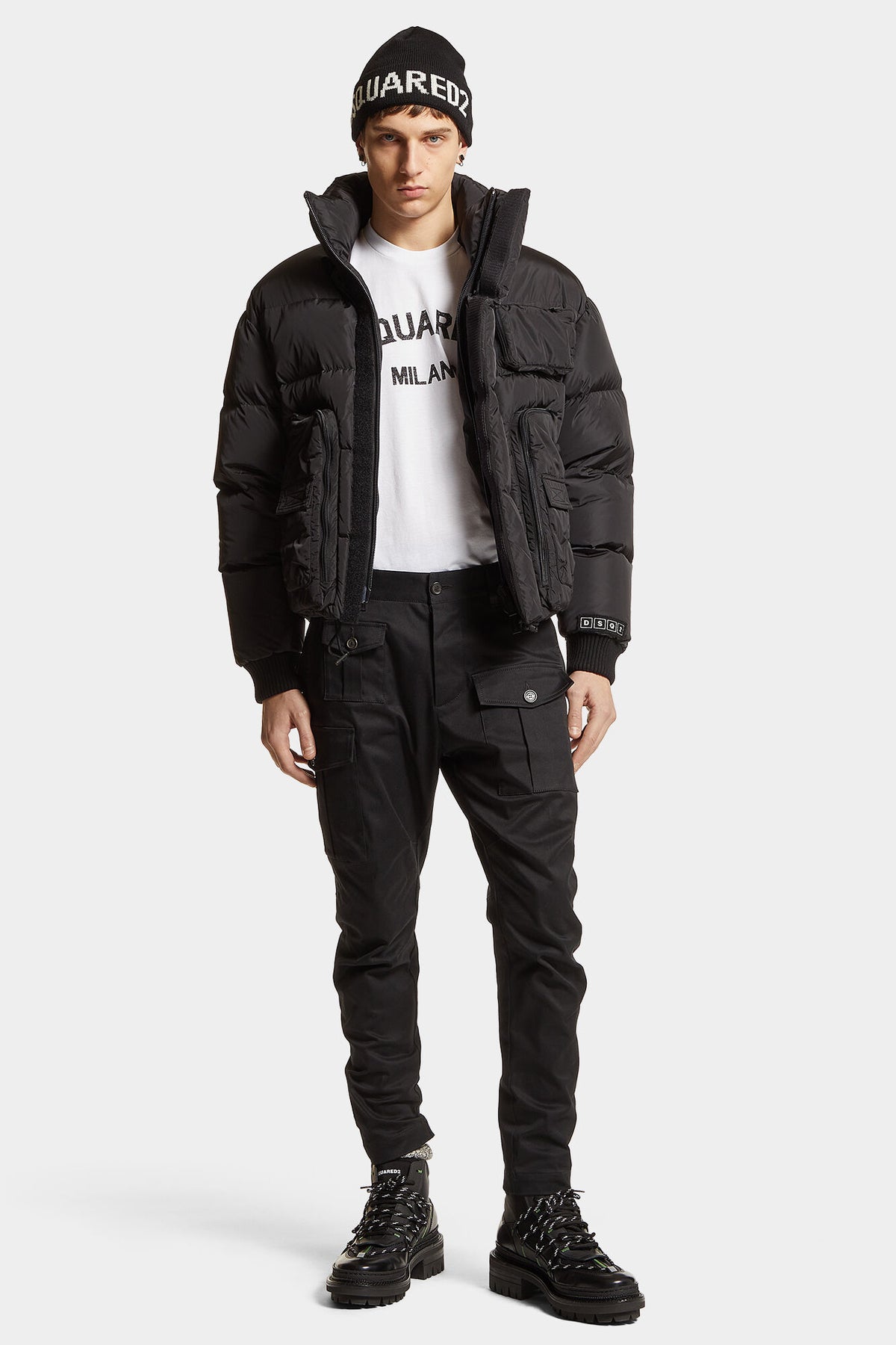 DSQUARED2 SEXY CARGO PANT BLACK — vista 3