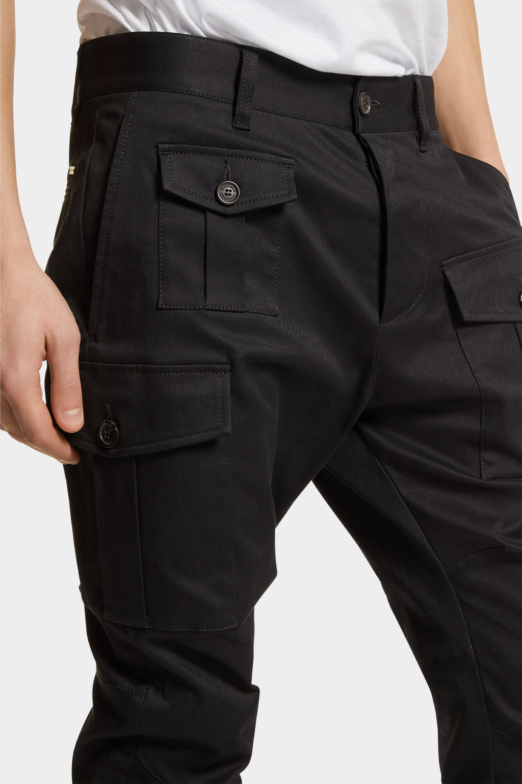 DSQUARED2 SEXY CARGO PANT BLACK — vista 5
