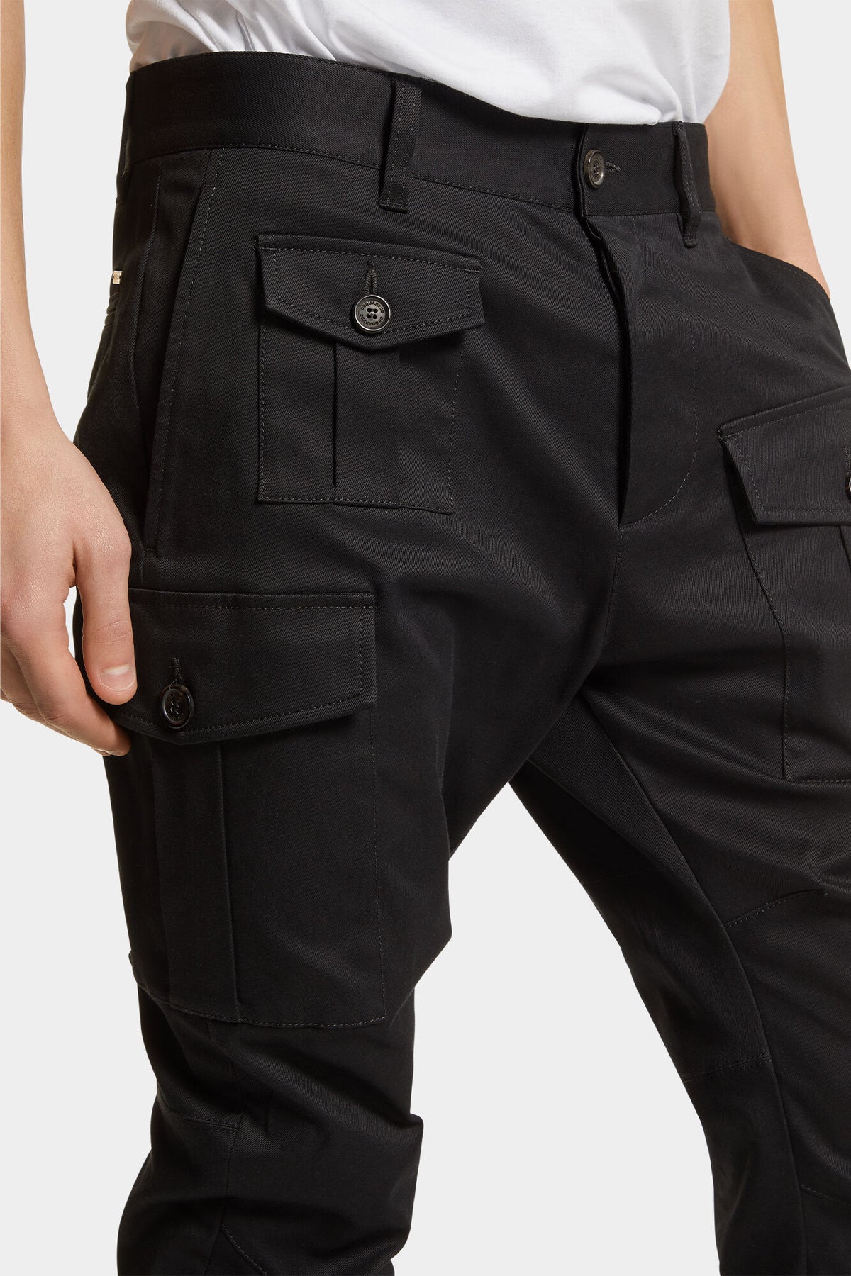 DSQUARED2 SEXY CARGO PANT BLACK — vista 5
