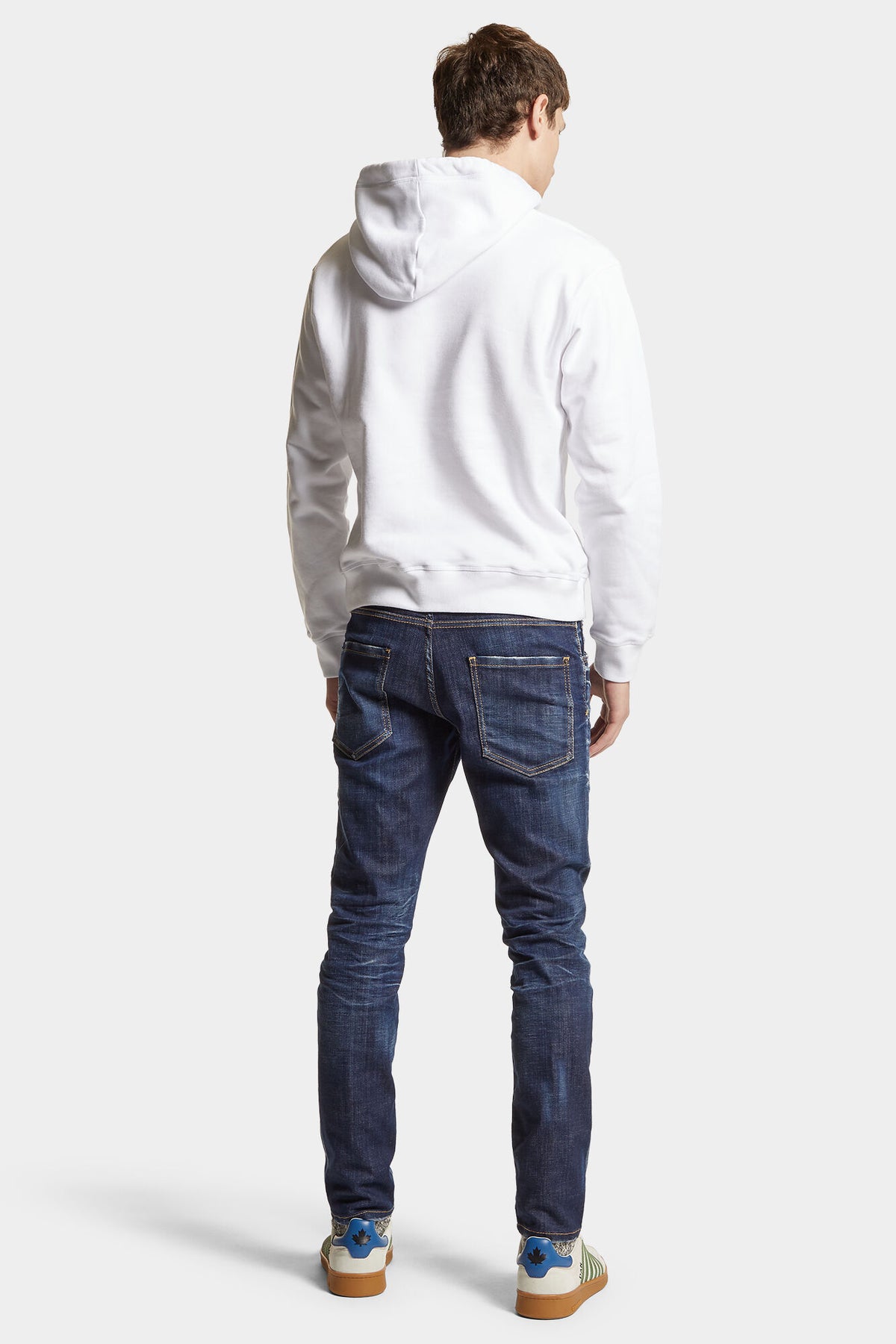 DSQUARED2 DARK CLEAN WASH SKATER JEANS BLUE — vista 4
