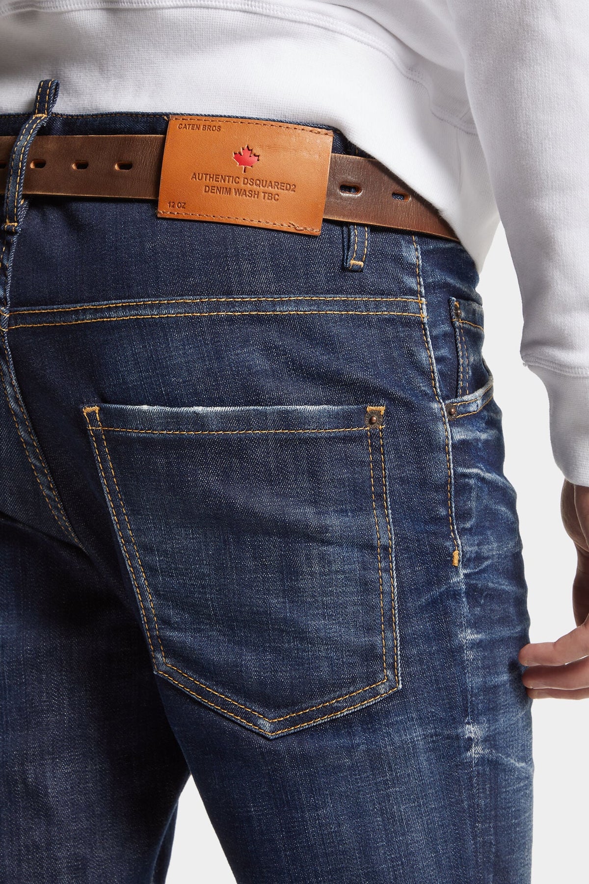 DSQUARED2 DARK CLEAN WASH SKATER JEANS BLUE — vista 6