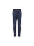 DSQUARED2 DARK CLEAN WASH SKATER JEANS BLUE