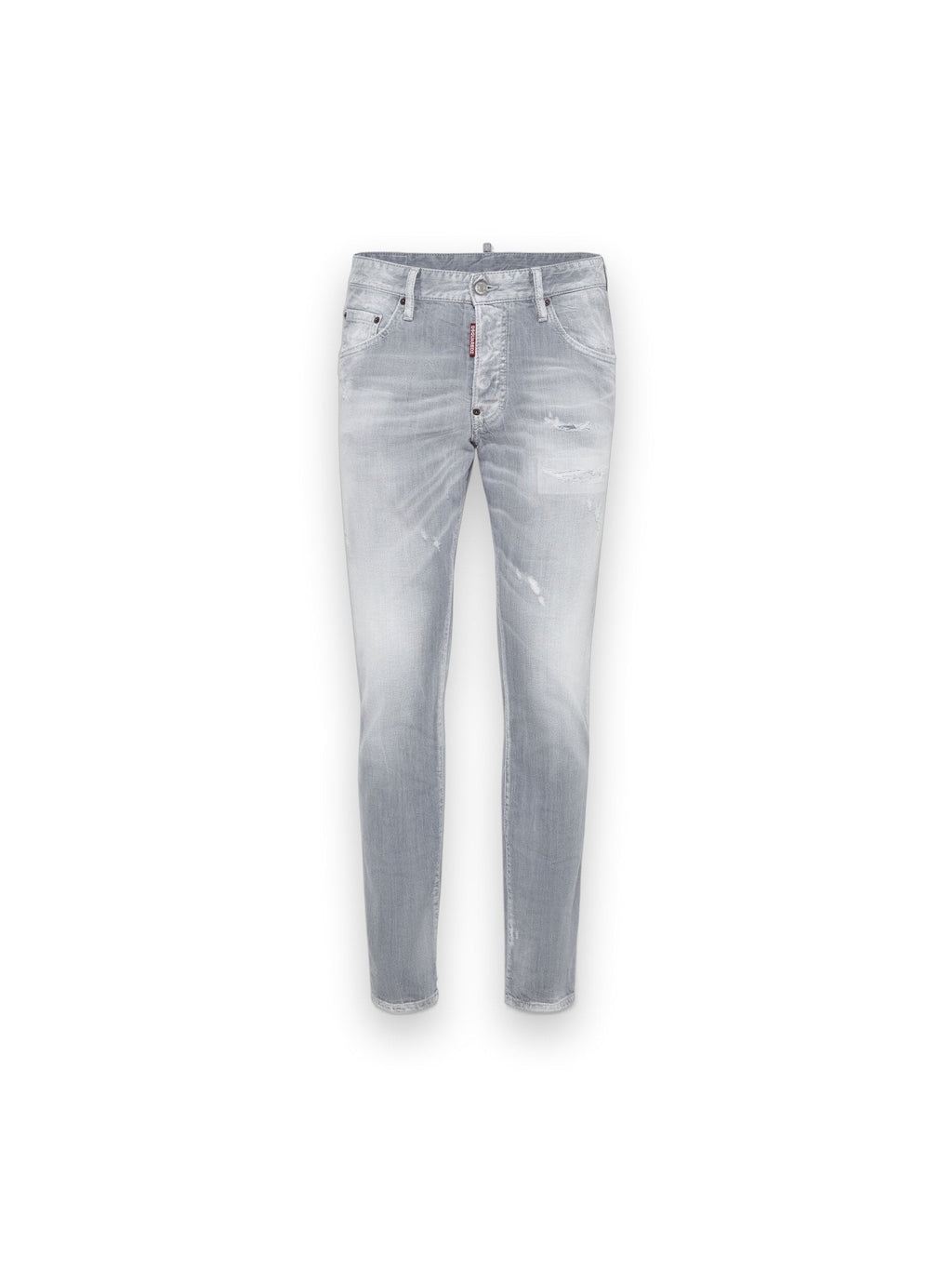DSQUARED2 BRUSHED GREY WASH SKATER JEANS
