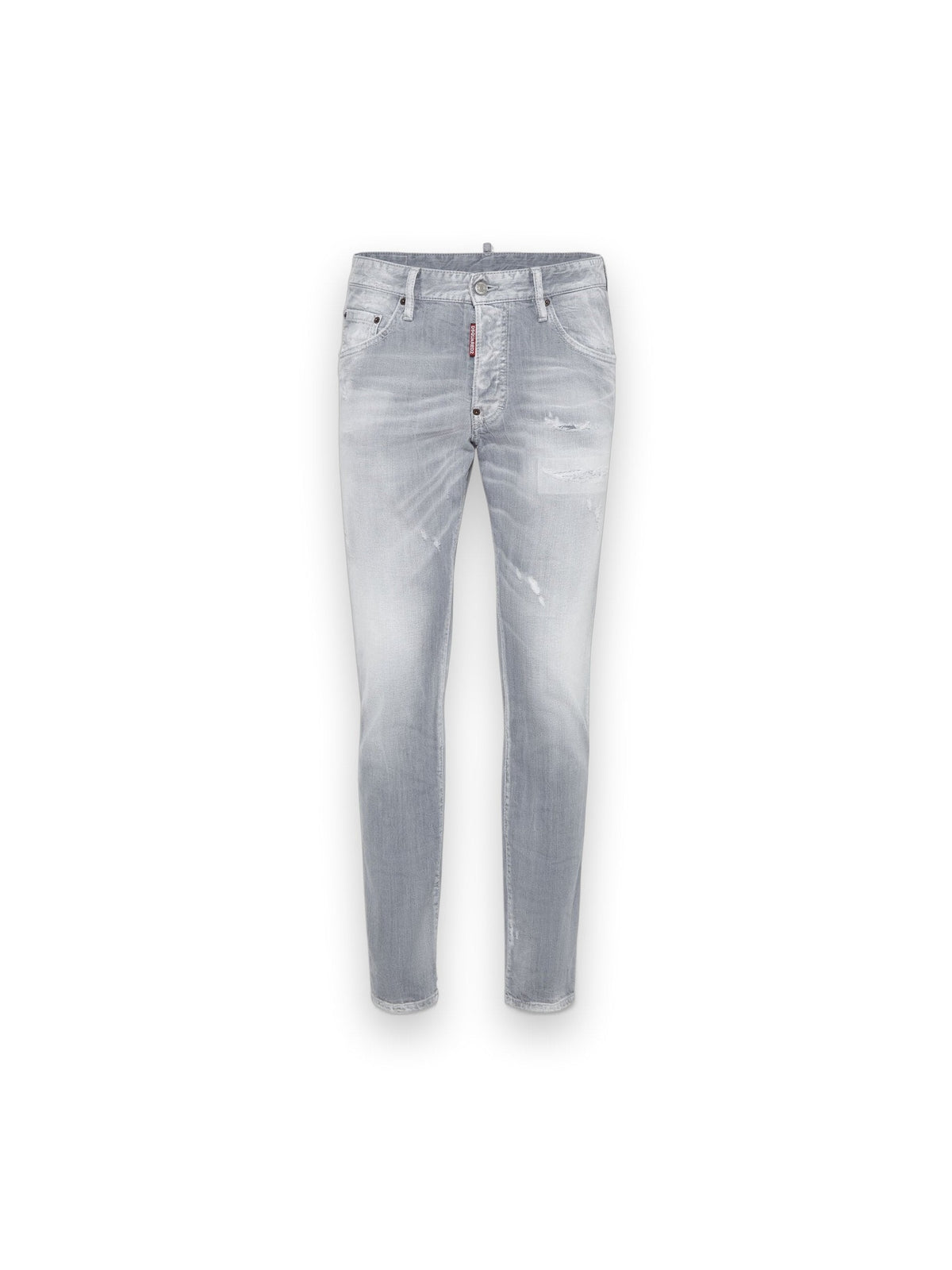 DSQUARED2 BRUSHED GREY WASH SKATER JEANS