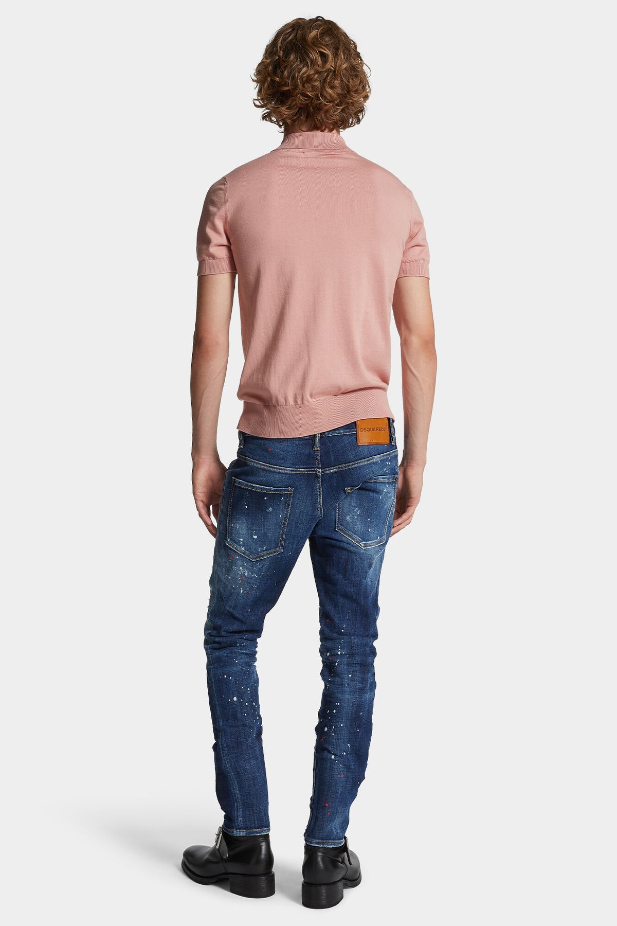 DSQUARED2 MEDIUM EASY WASH SKATER JEANS BLUE — vista 4