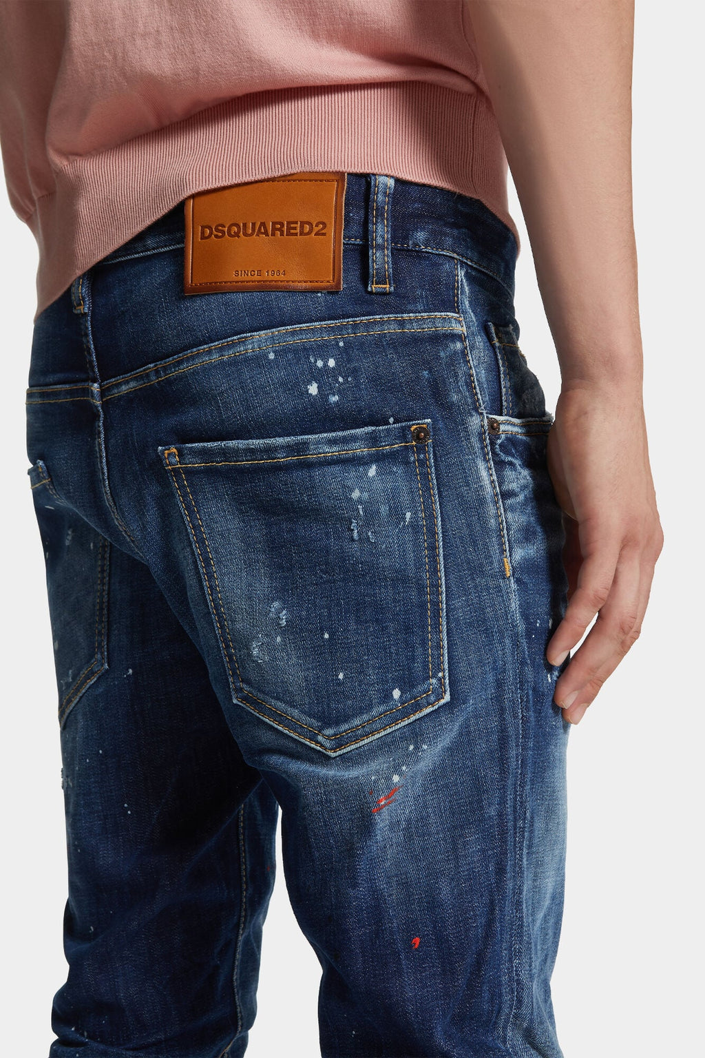DSQUARED2 MEDIUM EASY WASH SKATER JEANS BLUE — vista 6