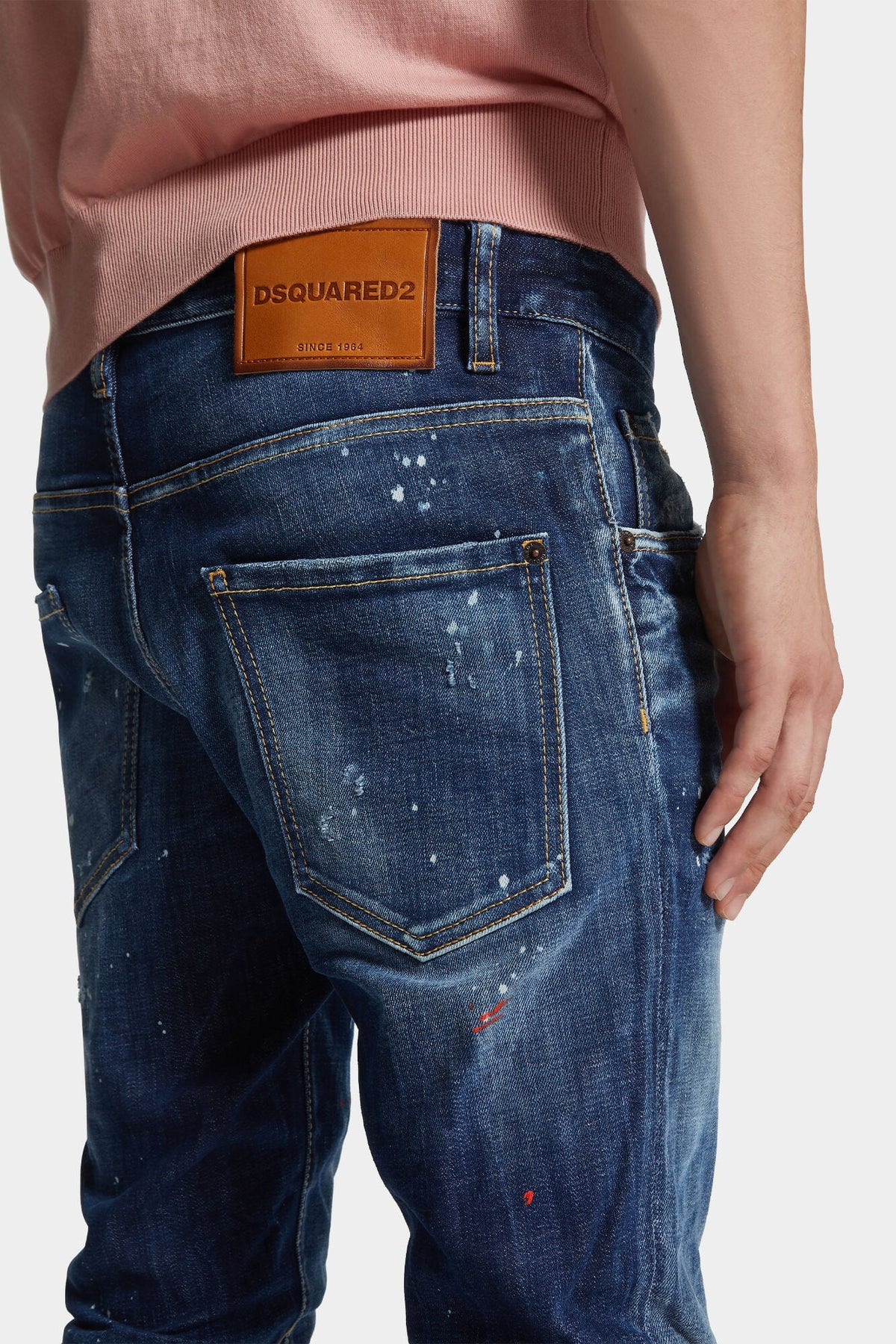 DSQUARED2 MEDIUM EASY WASH SKATER JEANS BLUE — vista 6