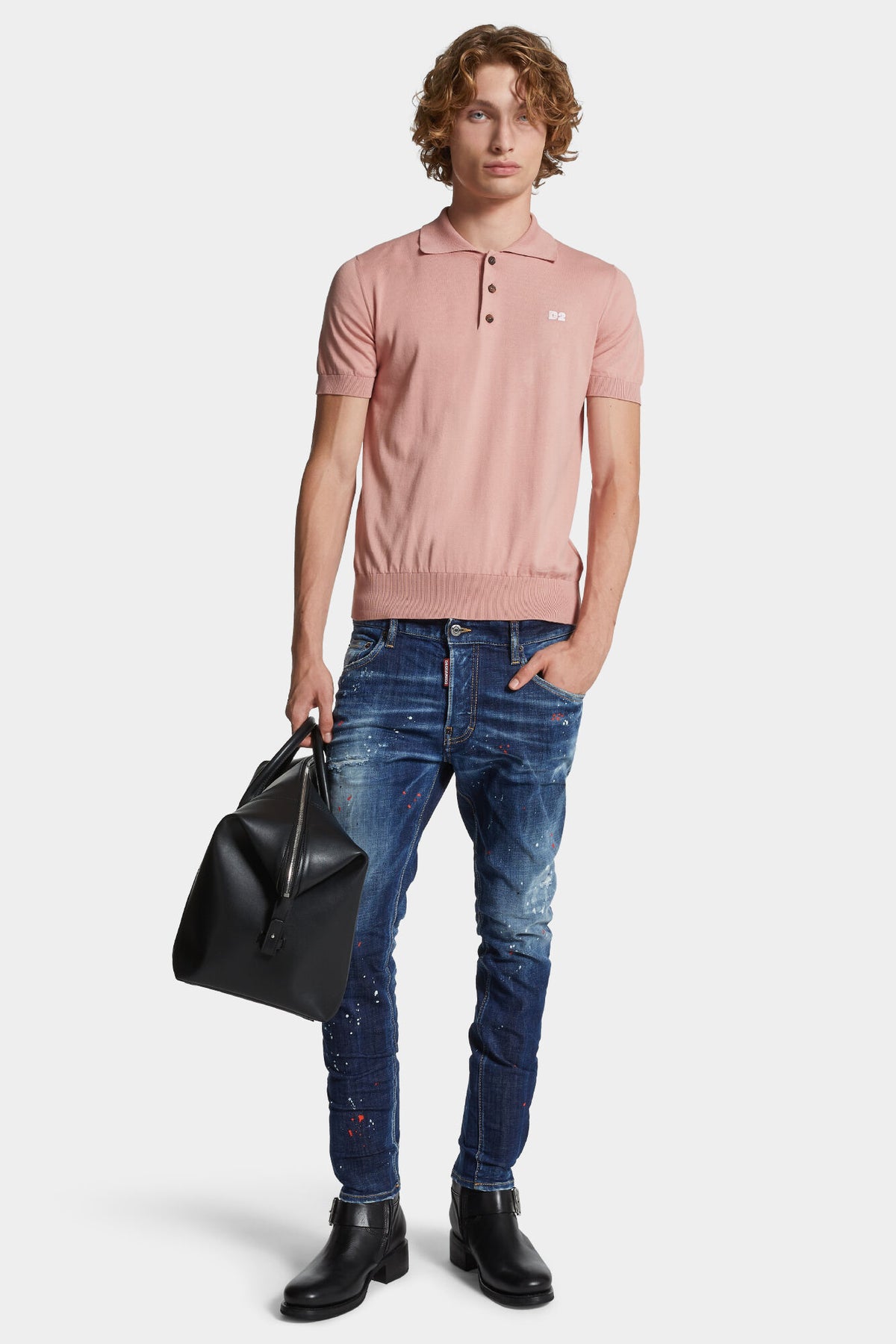 DSQUARED2 MEDIUM EASY WASH SKATER JEANS BLUE — vista 3