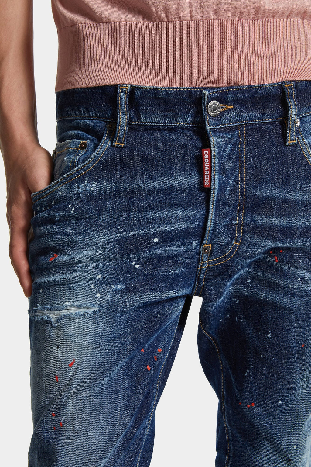 DSQUARED2 MEDIUM EASY WASH SKATER JEANS BLUE — vista 5