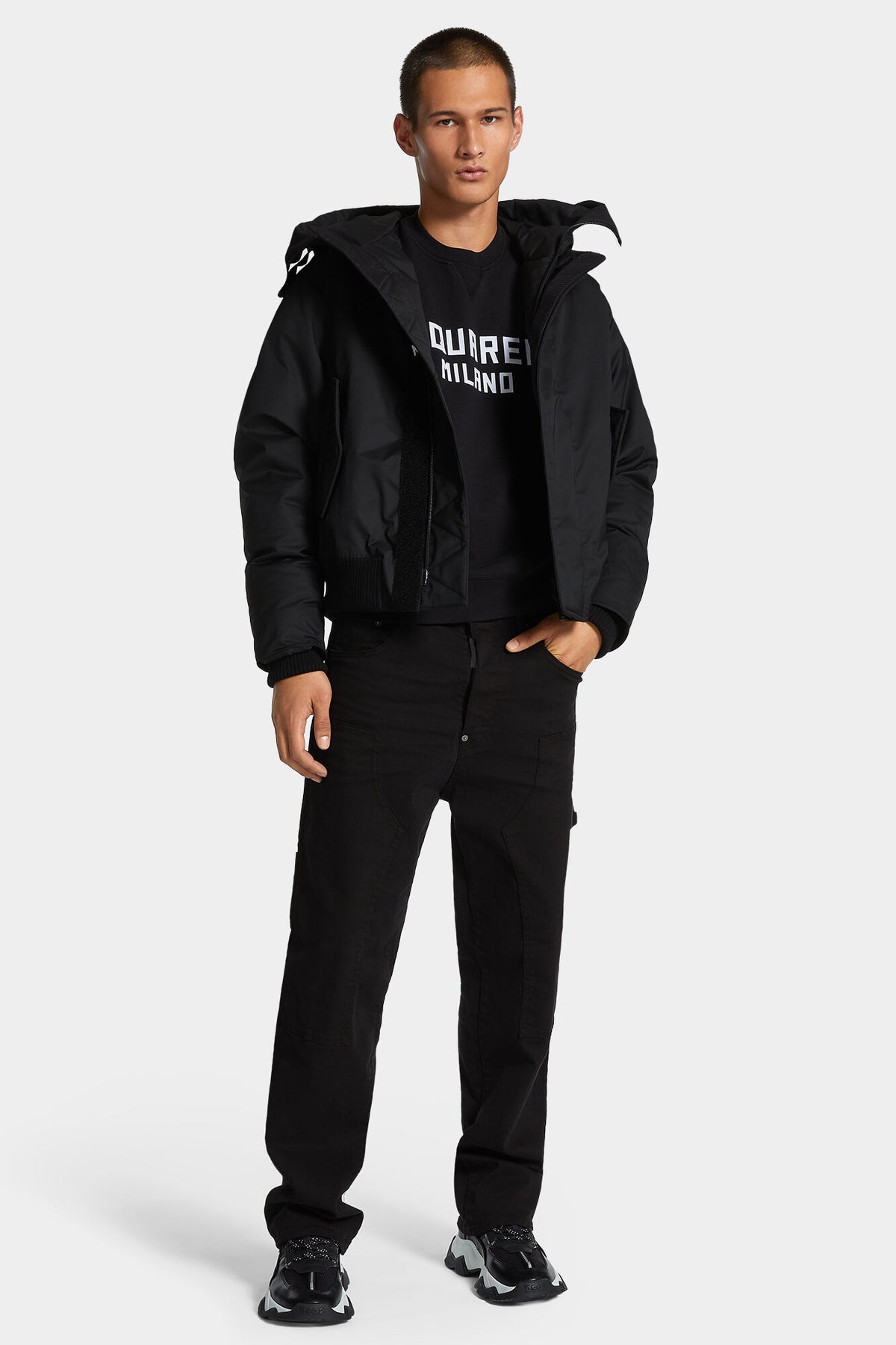 DSQUARED2 BLACK BULL LOOSE CARPENTER JEANS — vista 3