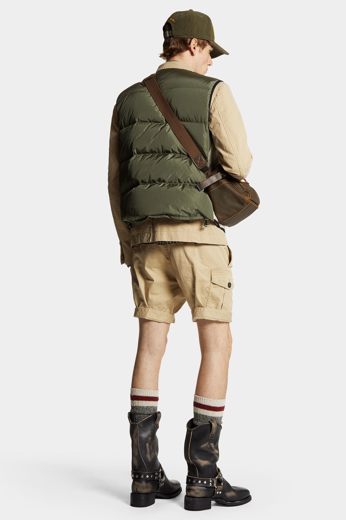 DSQUARED2 SEXY CARGO SHORTS BEIGE — vista 4