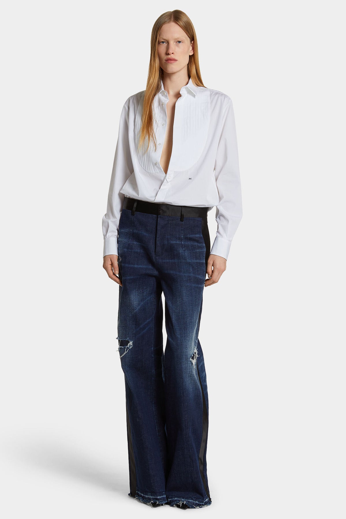 DSQUARED2 TUXEDO SHIRT WHITE — vista 6