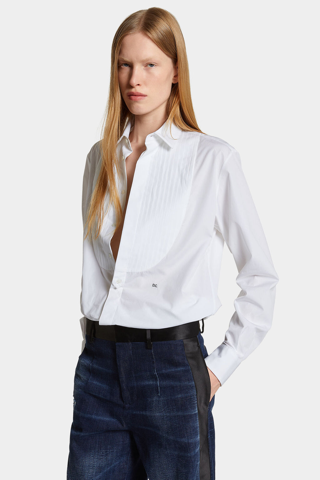 DSQUARED2 TUXEDO SHIRT WHITE — vista 3
