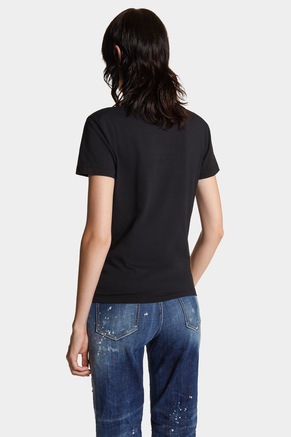 DSQUARED2 JUST RIGHT FIT D2 MILANO T-SHIRT BLACK — vista 4
