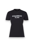 DSQUARED2 JUST RIGHT FIT D2 MILANO T-SHIRT BLACK