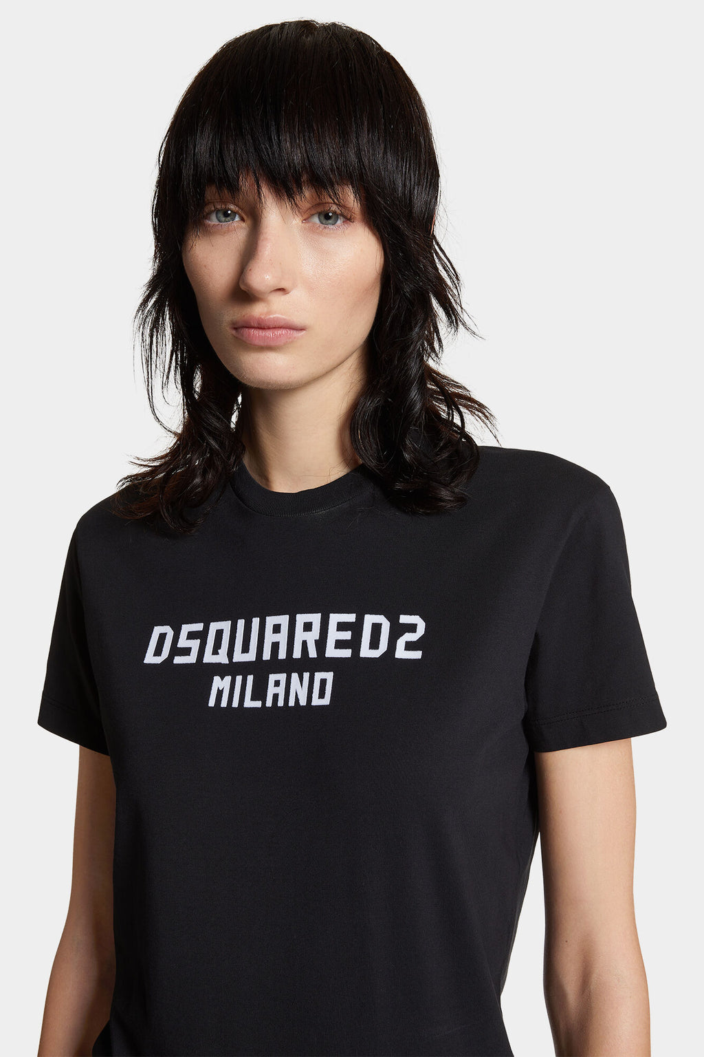 DSQUARED2 JUST RIGHT FIT D2 MILANO T-SHIRT BLACK — vista 5