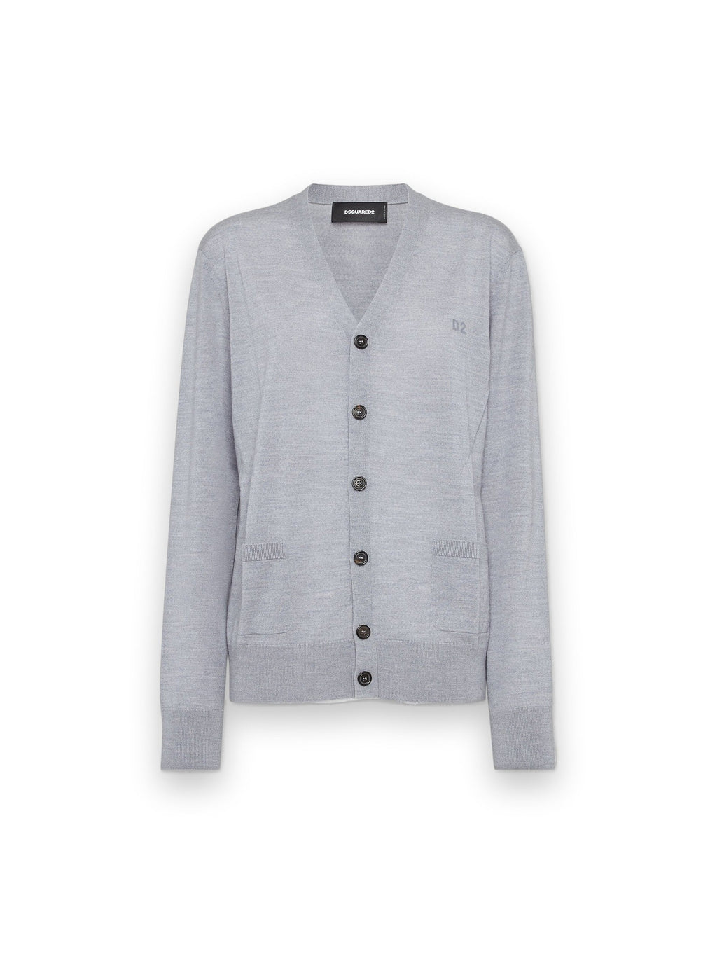 DSQUARED2 KNIT D2 CARDIGAN GREY
