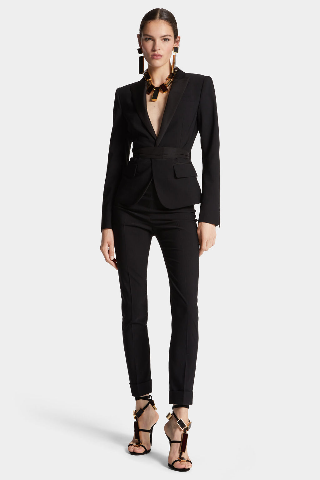 DSQUARED2 DALMA CIGARETTE PANT BLACK — vista 3