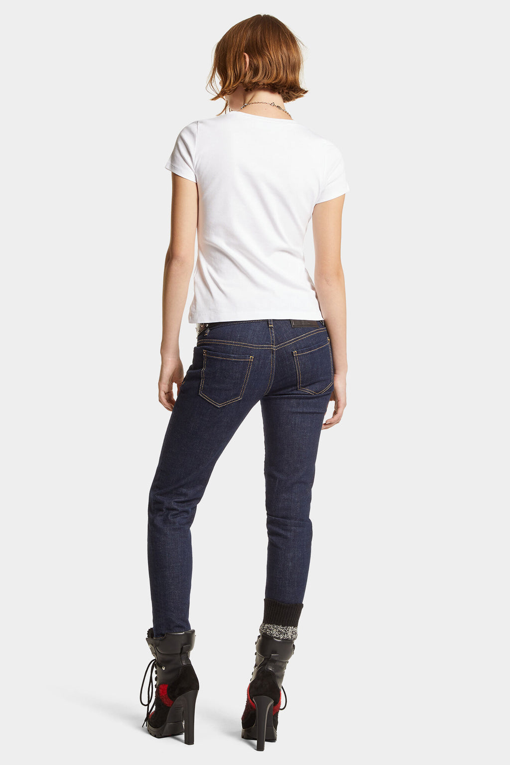 DSQUARED2 DARK RINSE WASH JENNIFER JEANS BLUE — vista 4