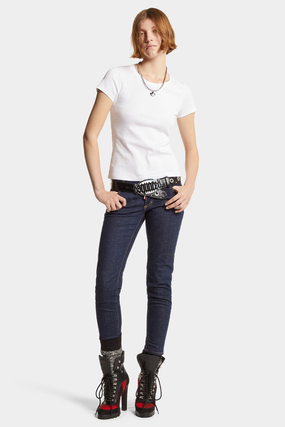 DSQUARED2 DARK RINSE WASH JENNIFER JEANS BLUE — vista 3