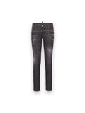 DSQUARED2 BLACK EASY WASH MEDIUM WAIST JENNIFER JEANS